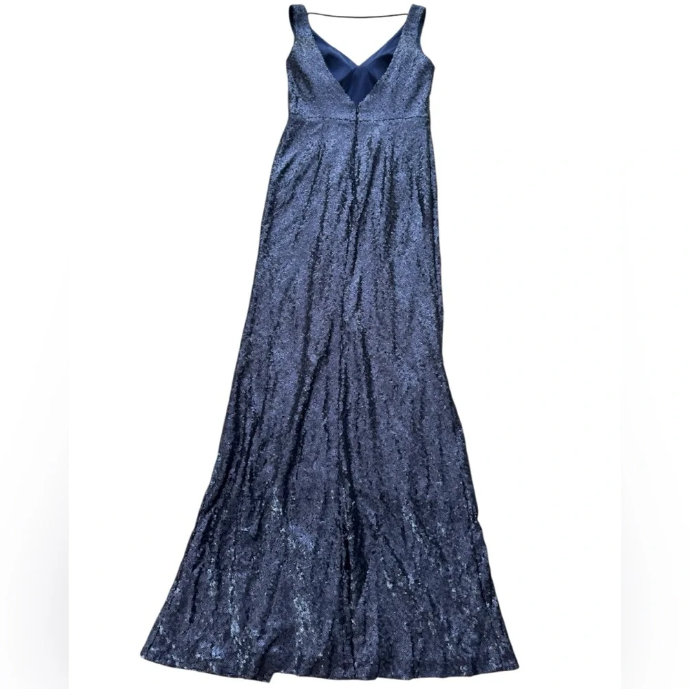 MARCHESA NOTTE BRIDESMAID**Elegant Navy Sequin Evening Gown***US 6 $385 NWT